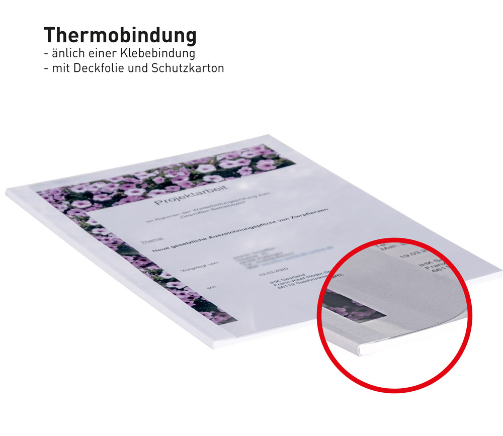 Thermobindung einer Abschlussarbeit
