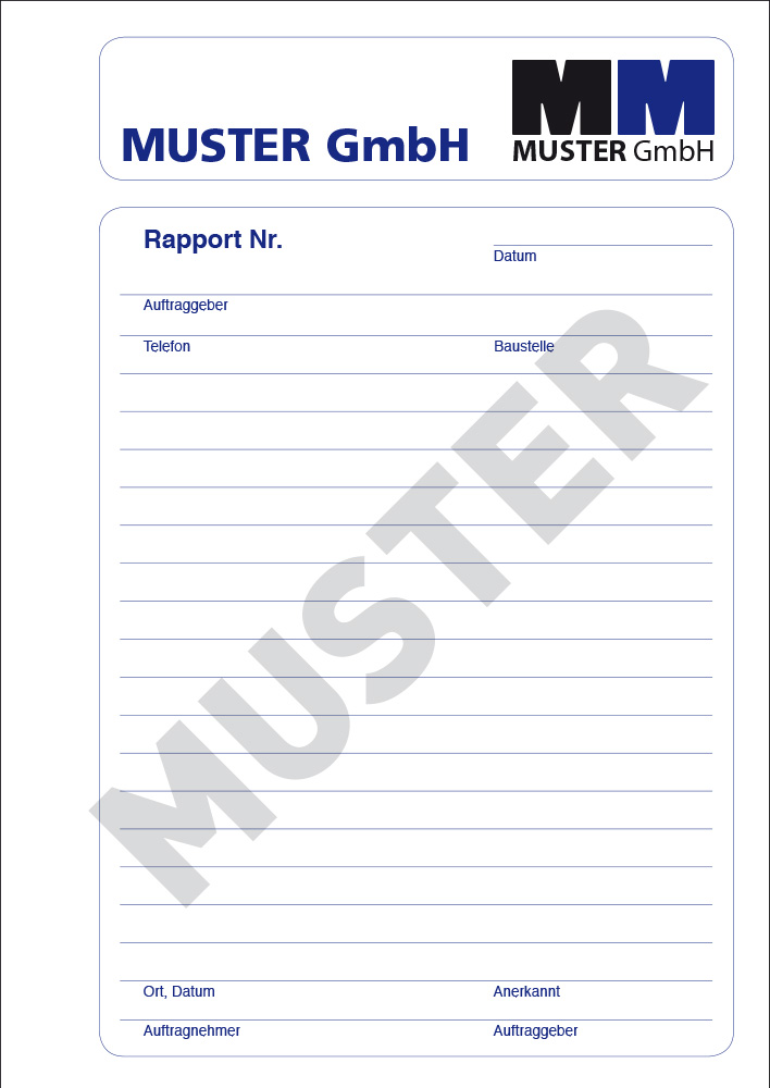 Rapportblock für Handwerker