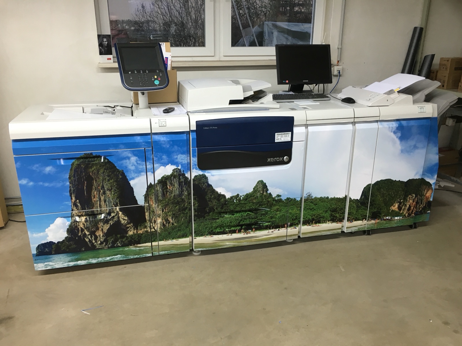 Produktion in der Druckerei Huwig
